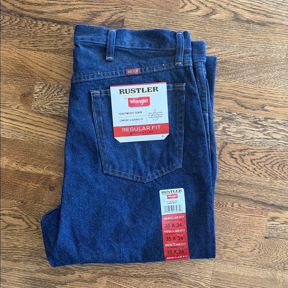 Wrangler Rustler Men's Dark Blue Relaxed Jeans